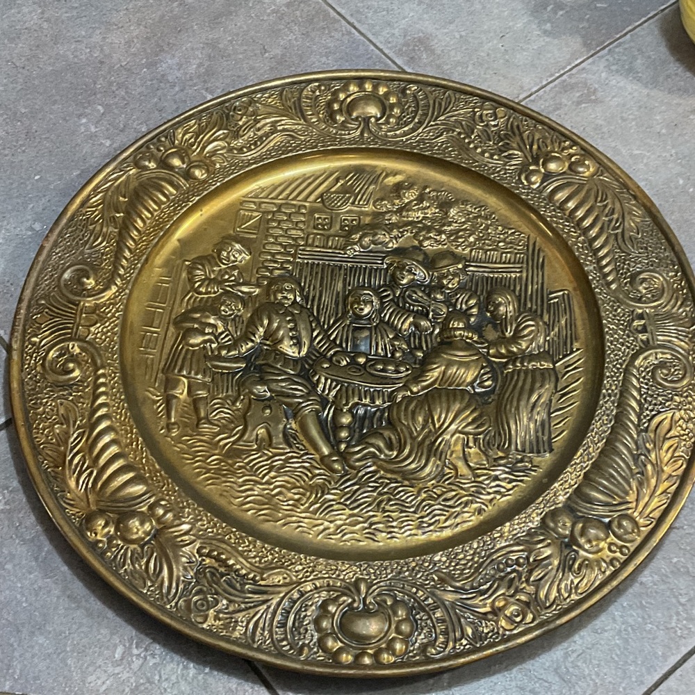 Ornate Gold Decorative Plate